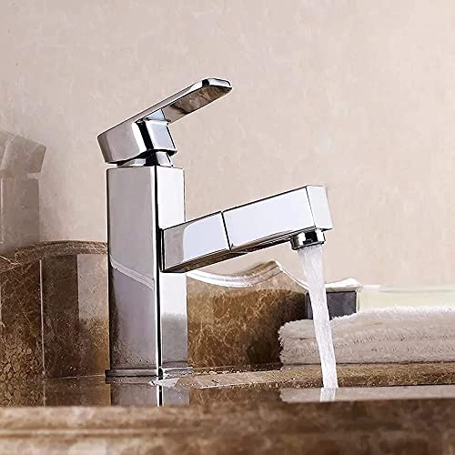 Mitigeur d'évier doré et chrome robinet eau chaude froide pour lavabo