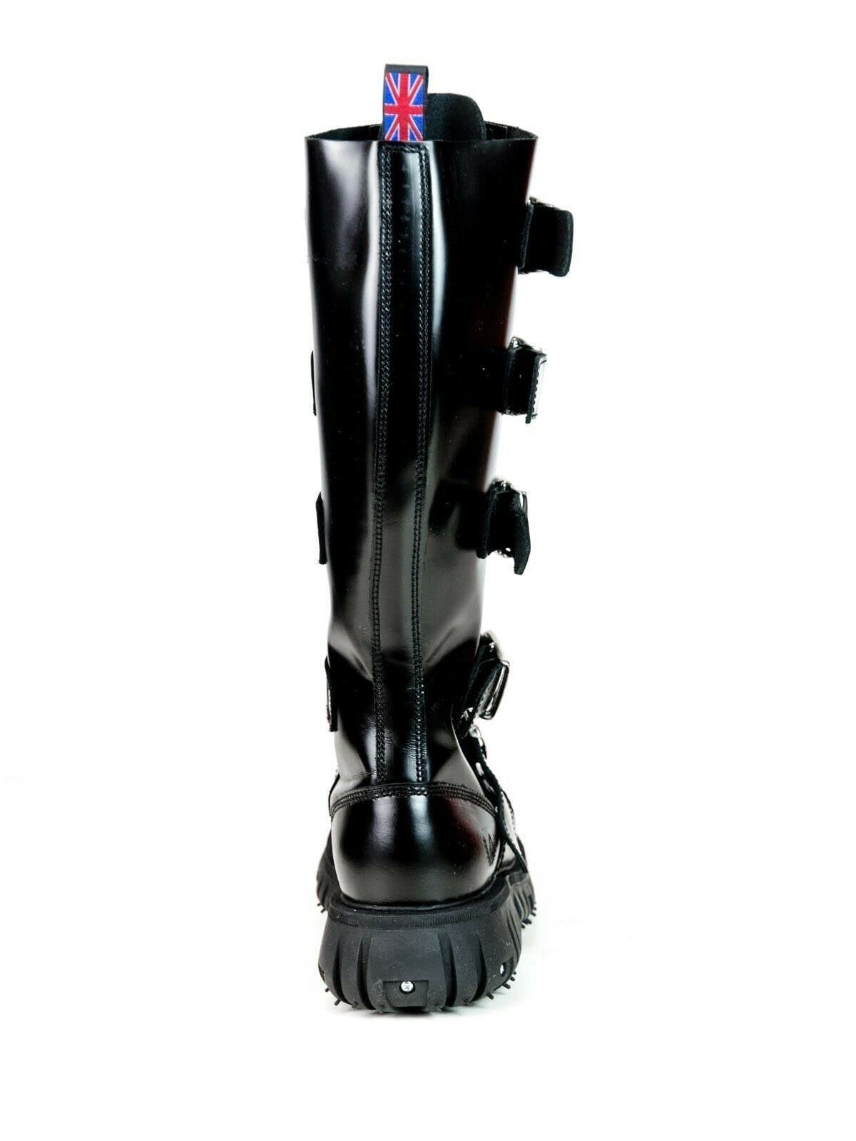 Alpha Rangers 20-loch Boot Schwarz Ranger Unisex Schnallen Buckles Gothic 5032