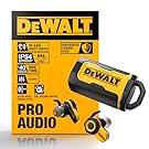 DEWALT Jobsite Pro X2 True Wireless Earbuds, Bluetooth 5.3 Headphones with Active Noise Cancelling, Rugged IP54 Water & Dust Resistance, 40H Playtime, Dial Volume Control, Built for Work & Travel