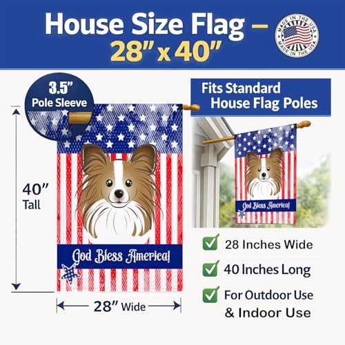 Drapeau Papillon Caroline's Treasures BB2178CHF grand format multicolore pour maison - 5