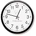 Charles Leonard Wall Clock, 14 Inch Thinline Quartz with 12 Inch Dial, Black/White (76820)