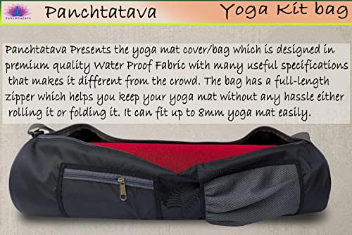Image of Black Grey 2P Waterproof | Washable /Workout | Durable Double Spacious Pocket Yoga Mat Cover /Yoga Mat Bag for Men & Women