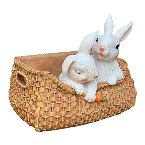 Sculpture lapin ZXQUEGF haute simulation pour pot de fleurs design