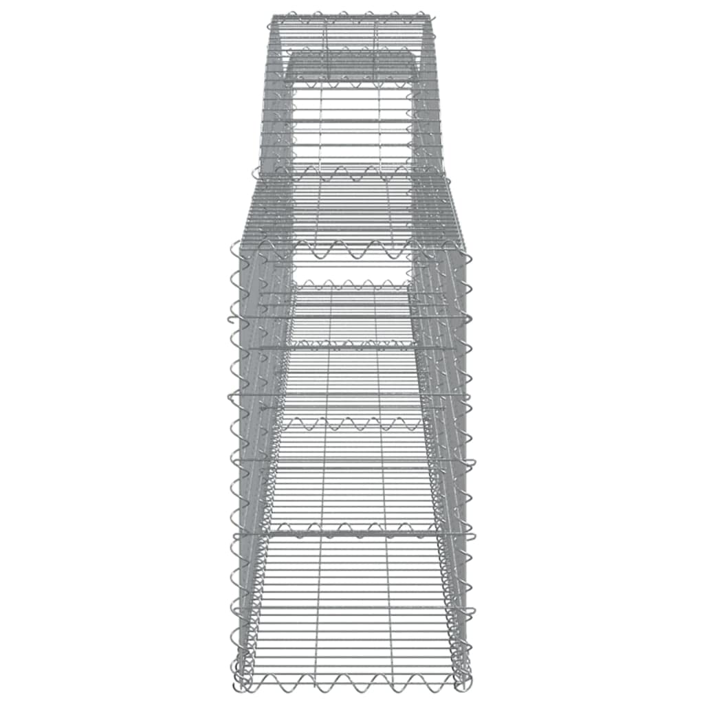 Kosze gabionowe łuki 9 szt. 400x30x60/80 cm żelazo ocynkowane | Drut 3,5 mm, wzmocnione haczyki, ogrodzenie ogrodowe, podpora ścienna, do użytku zewnętrznego