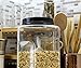 Cornucopia Brands Square Gallon Size Clear Plastic Canisters (2-Pack); 4-Quart Jar Grip Containers w/ Plastic Scoops; BPA-Free