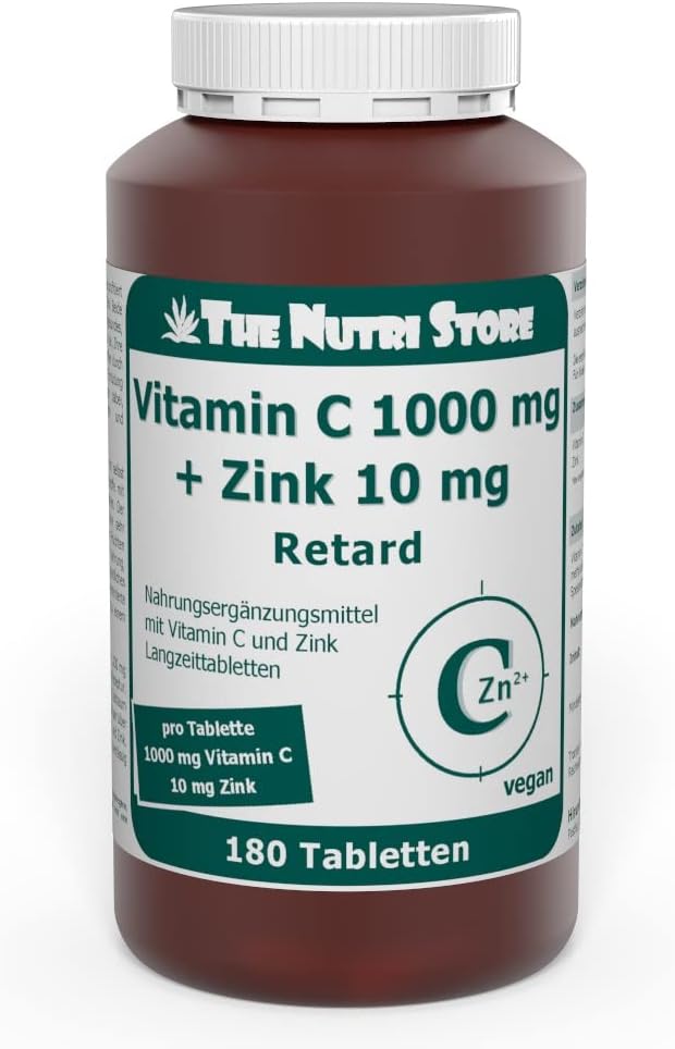 Vitamin C 1000 mg + Zinc 10 mg Long-Term Tablets Pack of 180