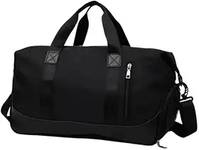 Bolsa Mala de Mão Feminina Grande Transversal Viagem Espaçosa 10 Kg Bordo Rigida Zíper Academia Necessaire Passeio Espaçosa (Preto)