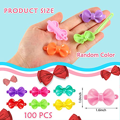 Willbond 100 Pieces Girls Hair Barrettes Self Hinge Plastic Hair Clip Toddler Kids Baby 80S 90S Hair Pin Colorful Cute Hair Clip Cartoon Hair Accessories thumb #1