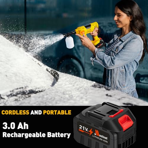 Muzisst 1100PSI Cordless Car Washer,Portable Battery Powered Cleaning Tool by Muzisst - Used condition - Image 5