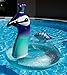 HPT Großer aufblasbarer Schwimmring / Schwimmreifen Glitzer Pfau Style Pool Toy ~90x80cm