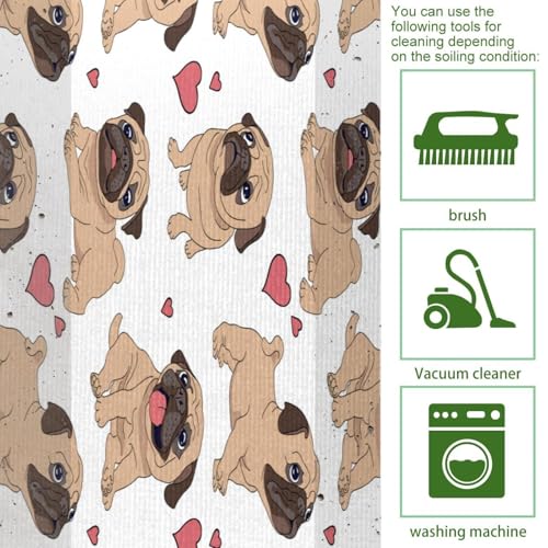 Tapis de cuisine anti-glisse lavable bouledogue mignon - 5