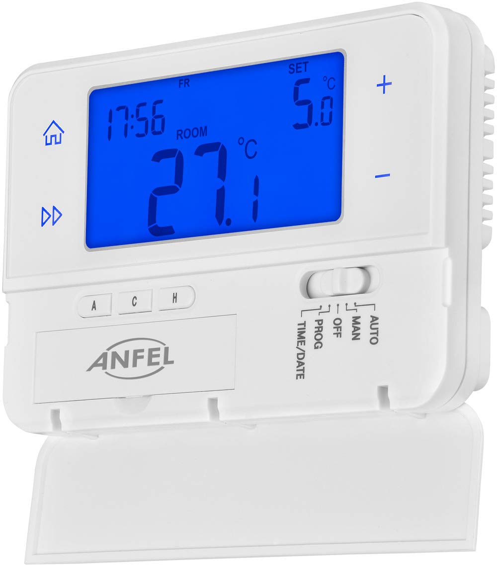 Timer Programmabile Settimanale Con Display LCD - 16 Programmi On/Off, Per Lampioni, Scaldabagno, Condizionatori