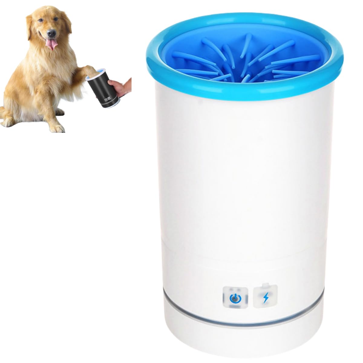 Hondenpoot Cleaner Hondenpootreiniger met 150 ml schoon schuim microvezel handdoek voeten balsem elektrische poottrimmer met LED-licht nagelknipper