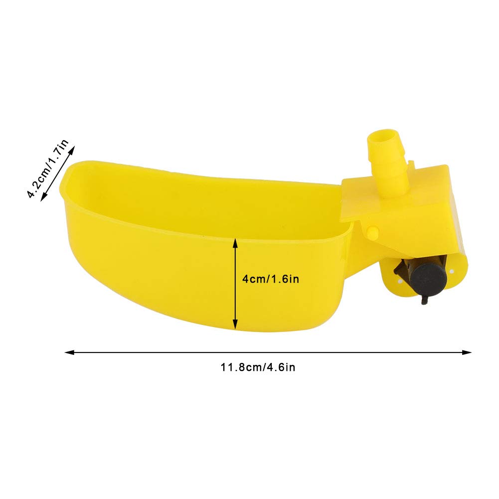 12 Piezas de Bebedero de Codorniz, Amarillo Pp Palomas Codornices Bebedero Alimentador Automático de Agua para Beber Taza Cuenco para Aves de Corral Sistema de Riego de Aves Herramientas Agrícolas