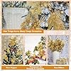 Amazon.com: Moucuny 75 Pcs Christmas Glitter Picks Gold Artificial ...