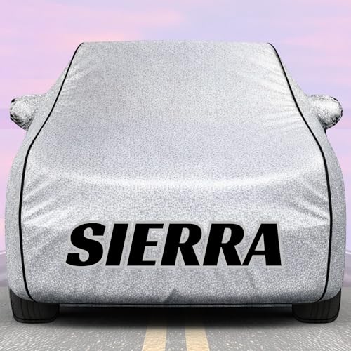 Image of Kings of Cover New Silver 100% Waterproof Sierra Car Cover | Polyester Car Body Cover for Rain & Sun | UV Protection, Dustproof, Scratch Resistant, Windproof, Heat Resistant, Custom Fit