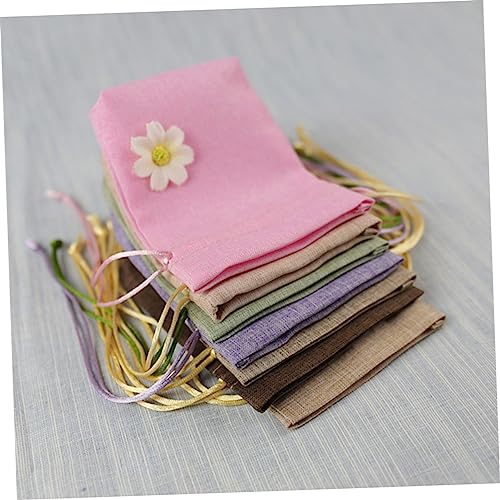 Bolsa pequeña con cordón lino 12 pcs para lavanda miniatura 3