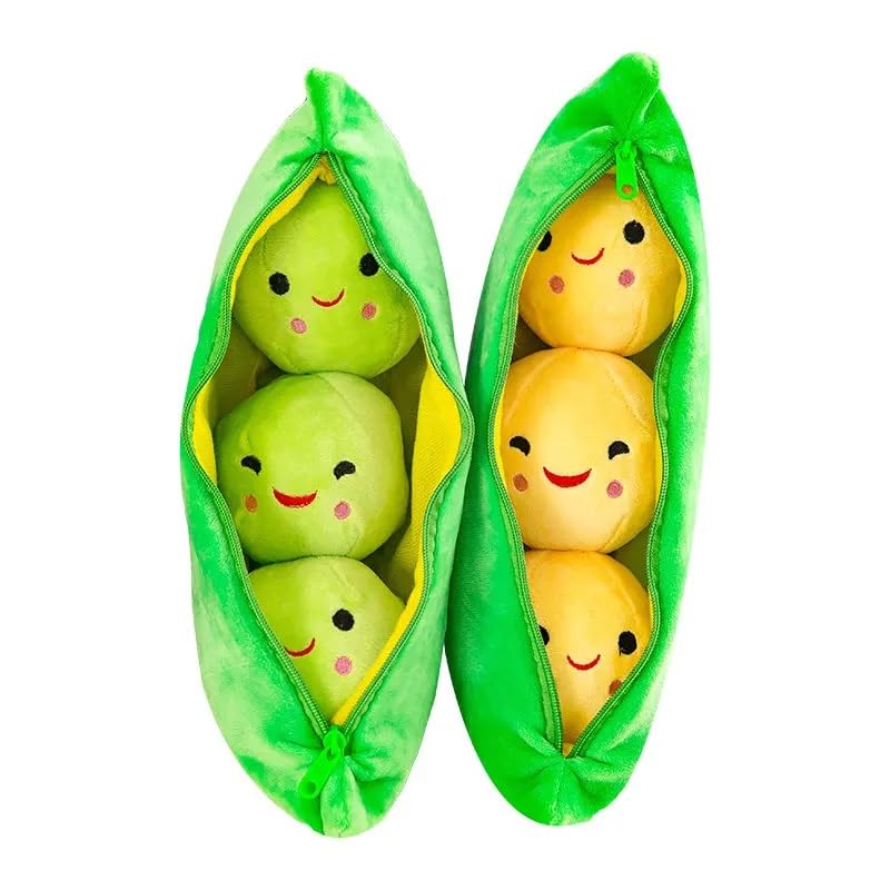 Image of Mutter Plush Soft Toy Pea Kawai Stuffed Vegetable Fruit Plushie Cute Stuff Toys Birthday Gifts for Friends Kids Boys Girls Decorative 25cm