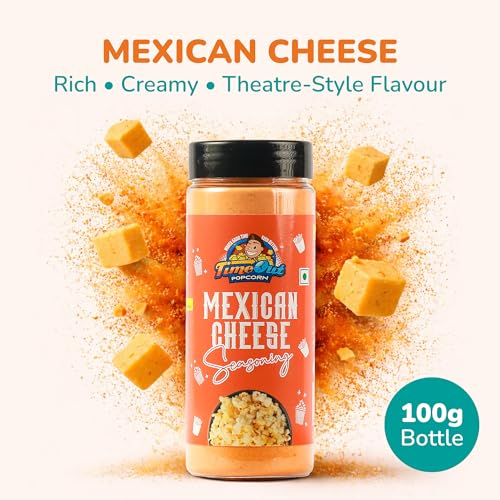 Image of Time Out Popcorn Mexican Cheese and Sour Cream n Onion Powder, Multi Use Seasoning For Pop corn, Snacks, Pack of 2, 100g
