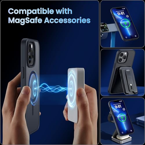 Image of CACOE Magnetic Case for iPhone 13 Pro Max 6.7 inch, Matte Black