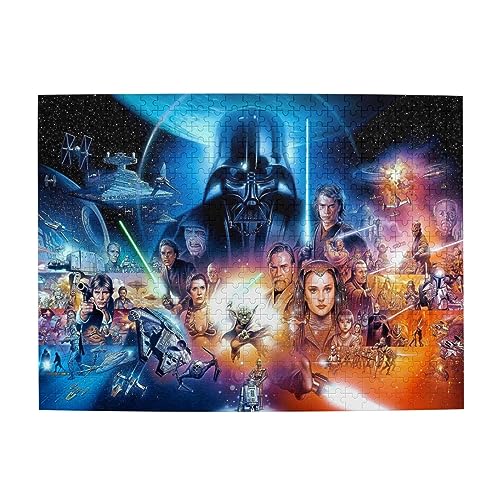 スターウォーズ 思考力と手を動かす力を養うことができる クリエイティブカスタムパズル500ピース、趣味のパズルはリラックスして、レジャーを楽しむことができます。