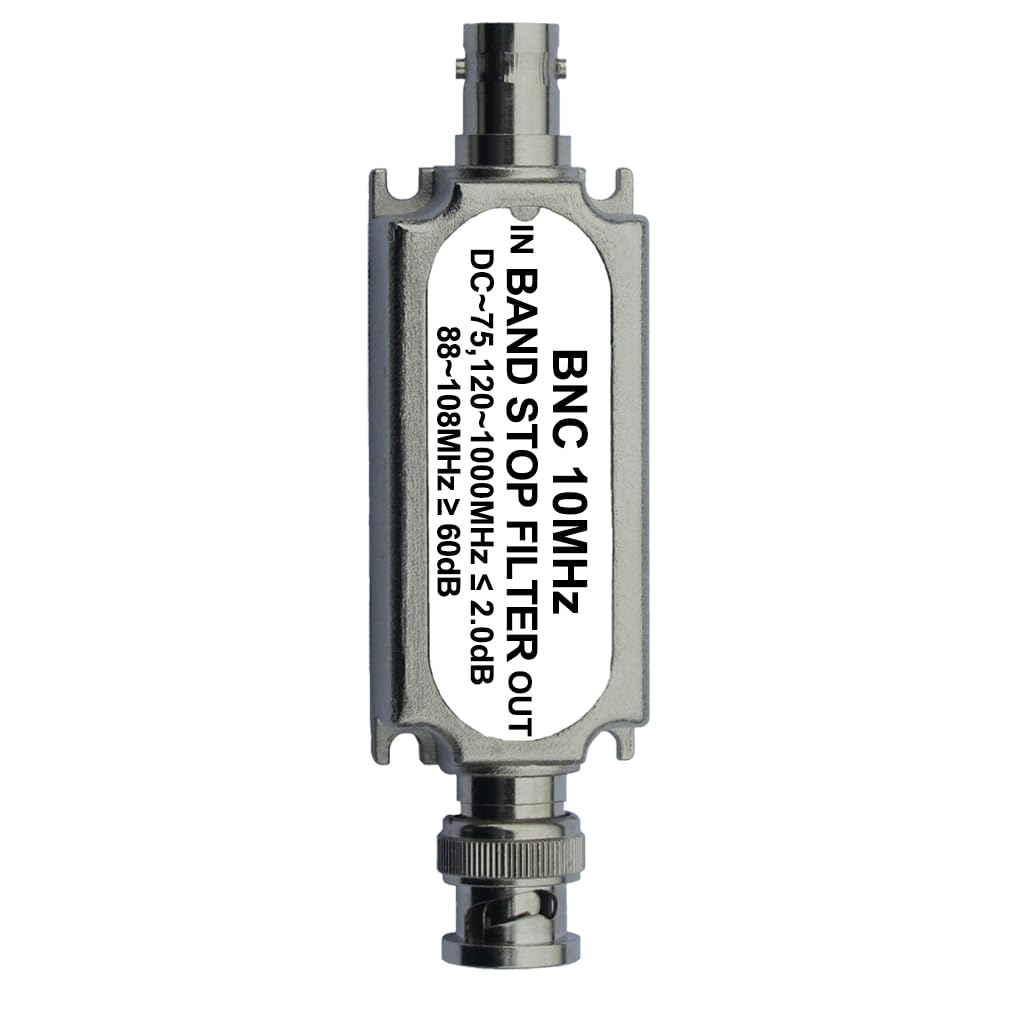 JMT Filtre passe-bas passif LC connecteur BNC mâle vers femelle faible perte d'insertion (10 MHz)