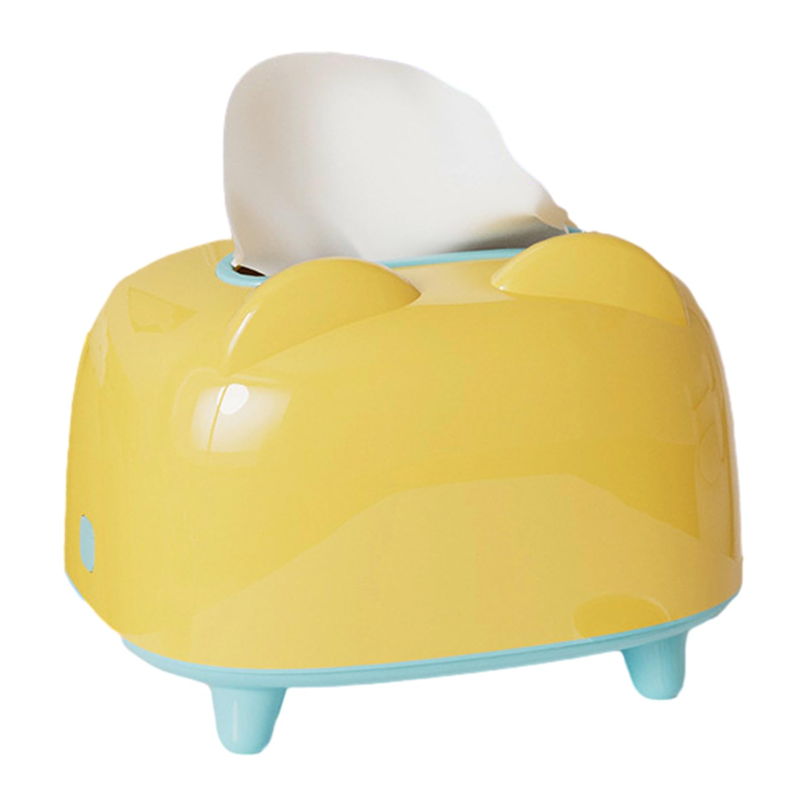 Glifora Tissue Box Holder with Phone Holder Slot - Spring Support Tissue Dispenser Cover, Tissue Case and Cellphone Holder for Living Room, Kitchen and Bedroom