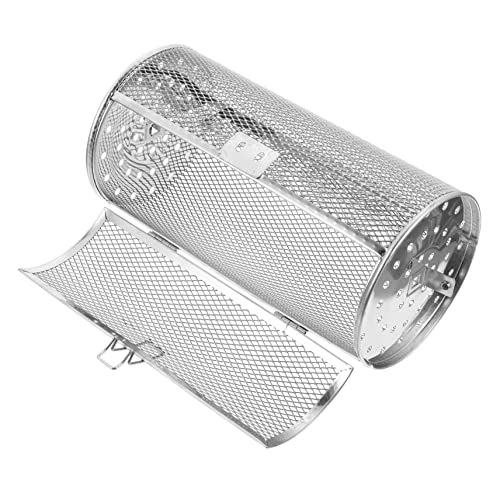 BESTonZON Stainless Steel Grilled Cage for Oven Air Fryer Universal Roasting Tool for Nuts Vegetables Non-Stick BBQ Baking Rack Unique Design