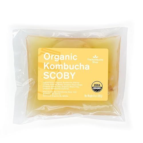 Miniatura 7 de SCOBY - Kit de iniciación de kombucha 100% orgánico, paquete de 2 unidades, 100% garantizado para preparar, cultura fresca y viva con líquido de