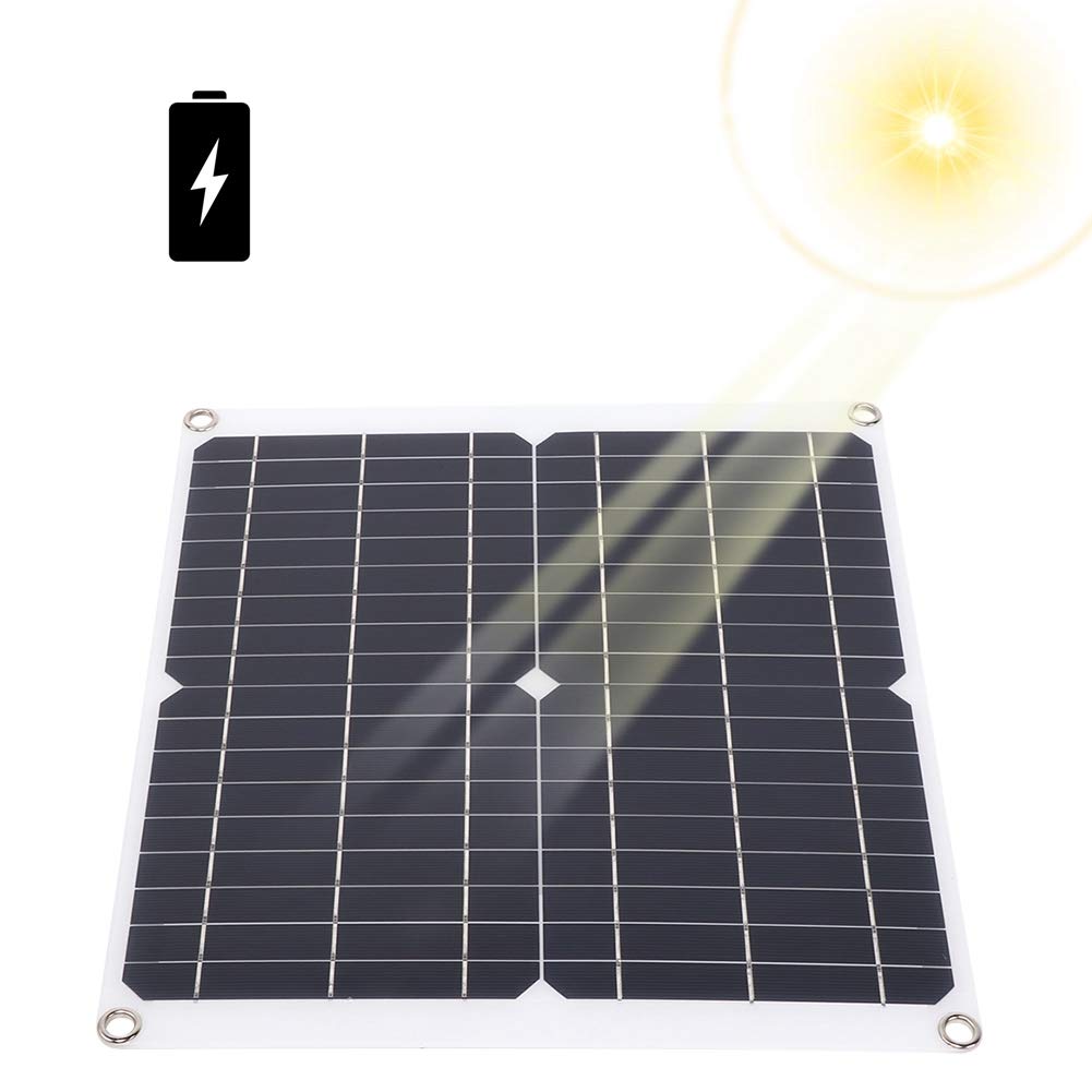 Panel Solar Portátil de 25W con Dos Puertos USB.