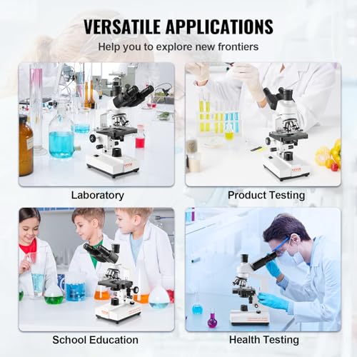 Vevor COMPOUND TRINOCULAR MICROSCOPE 5000X Compound Trinocular Microscope, 40X-5000X Magnification Trinocular Compound Lab Microscope thumb #5