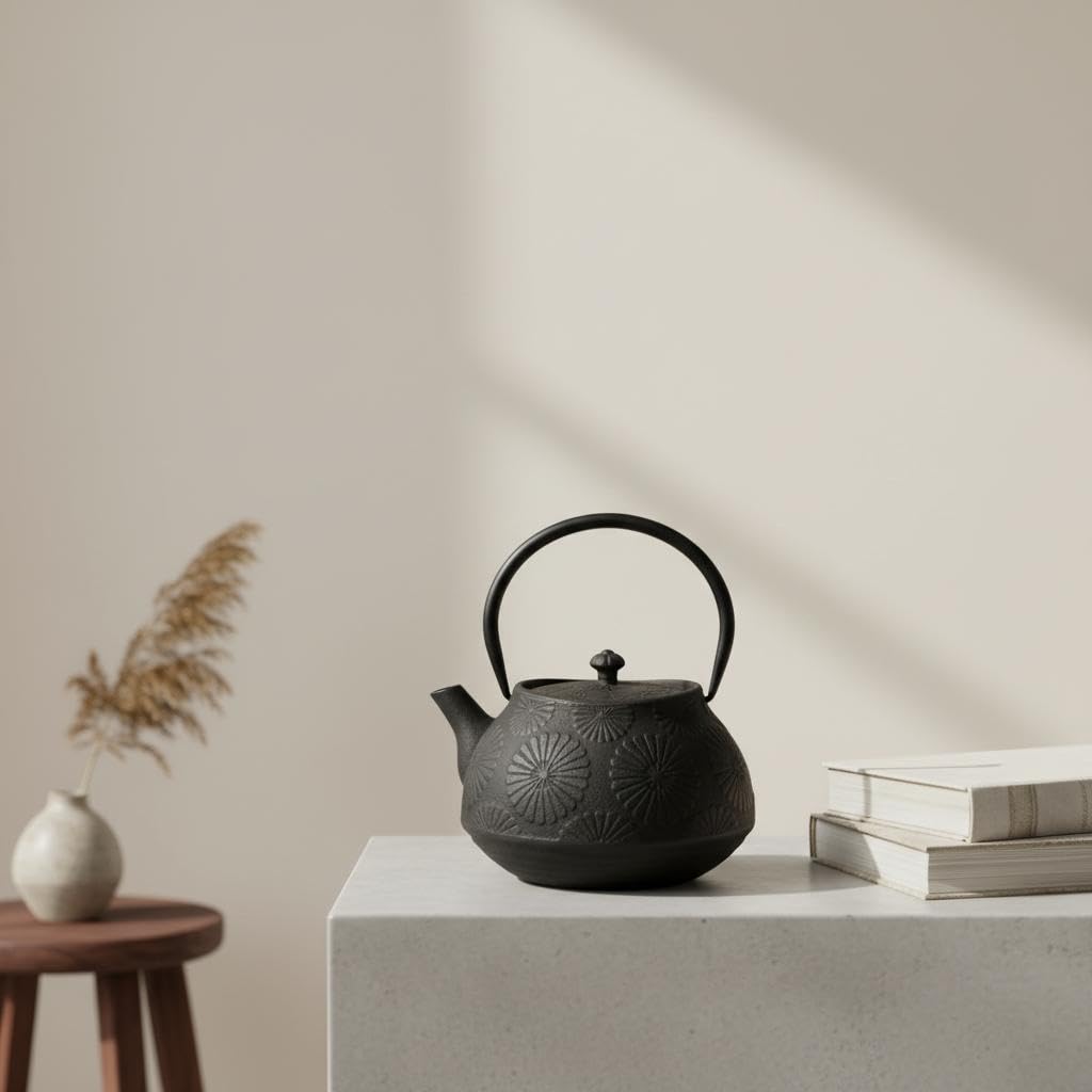 Tetera 1,2L de Hierro Colado con Diseño Floral - NOVEDAD