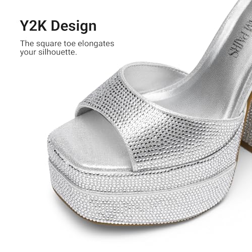 Image of DREAM PAIRS High Heels Chunky Block Platform Heels for Women Ankle Strap Sexy Open Square Toe Heels Dressy Pumps Sandals