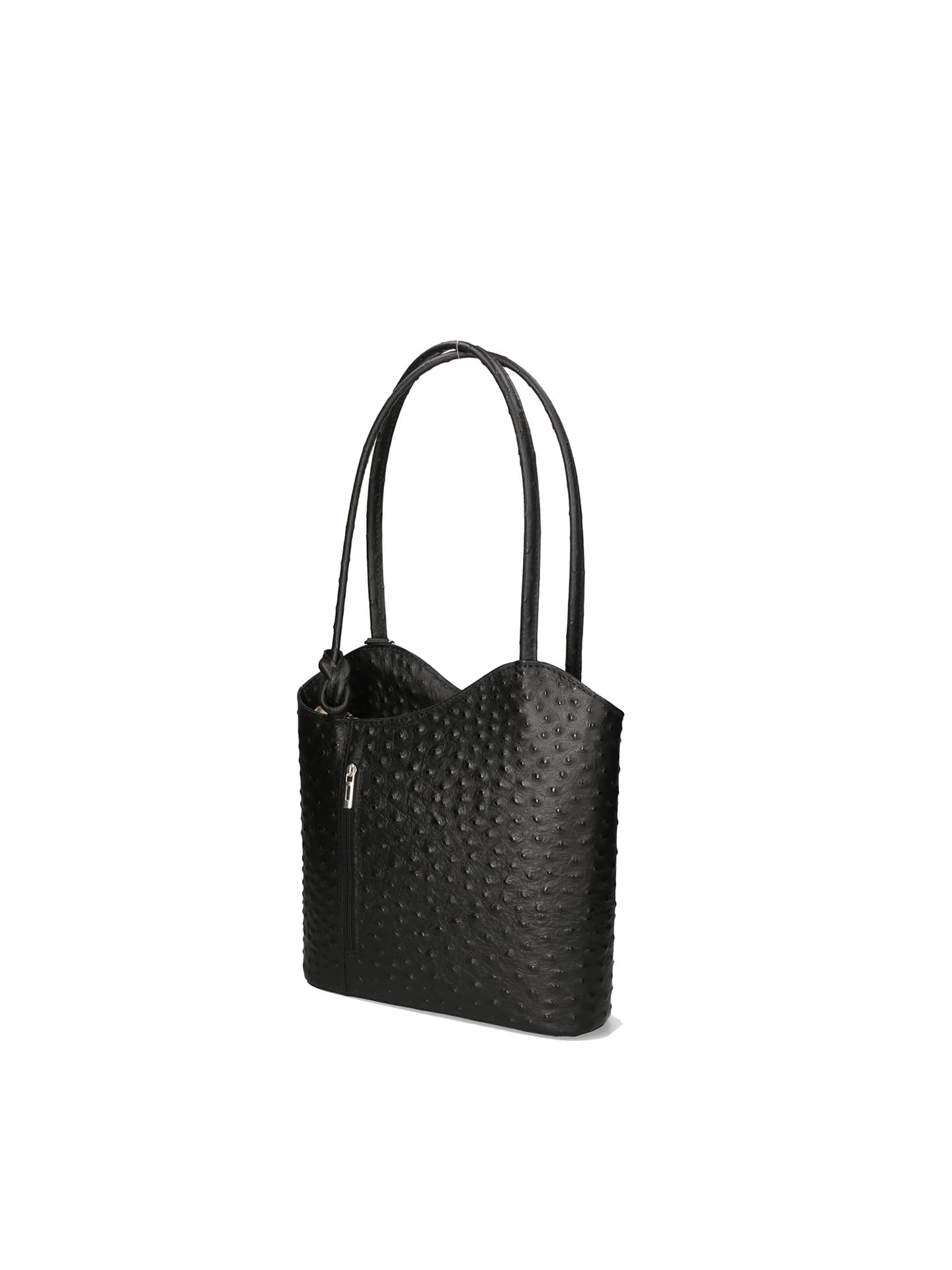 Gave Lux Zaino Donna Vera Pelle Stampa Struzzo 25x28x9 cm Uso Quotidiano Elegante e Versatile