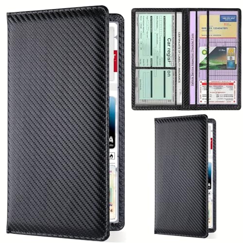 Cartellina portadocumenti con chiusura magnetica, per auto, certificato di immatricolazione