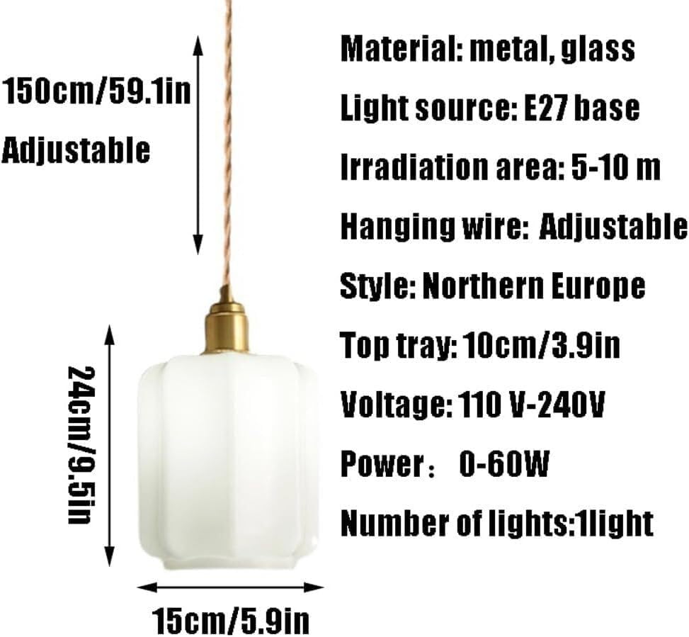 Lampe suspendue encastrée rétro japonaise E27 pour restaurant