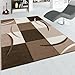 Produktbild Paco Home Designer Teppich mit Konturenschnitt Karo Muster Braun Beige, Grösse:200x290 cm