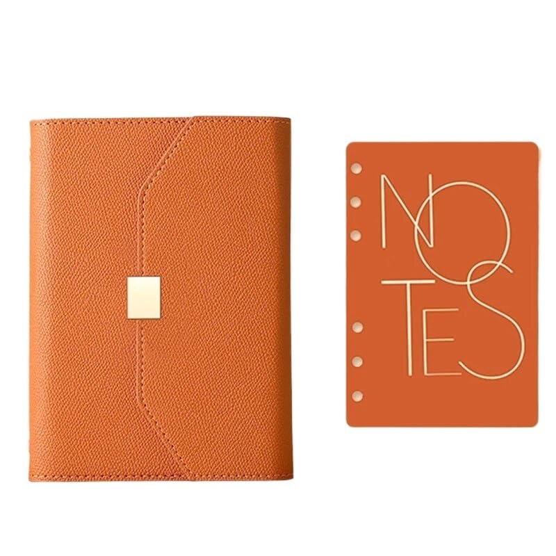 Cahier à feuilles mobiles A5 vintage orange, le journal de voyage idéal pour vos croquis et notes