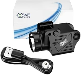 SMSLaser XK62 1200 Lumens Rechargeable Tactical Flashlight with Picatinny Rail Fits Glock Taurus g2c g3c Ruger Springfield H&K S&W, Anodized Aluminum Shell, Magnetic Charging, IPX6 Waterproof