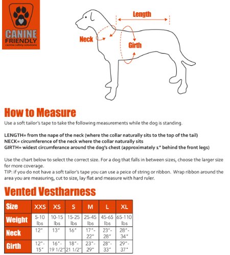 Image of Canine Friendly Vented Vest Harness, Medium, Black