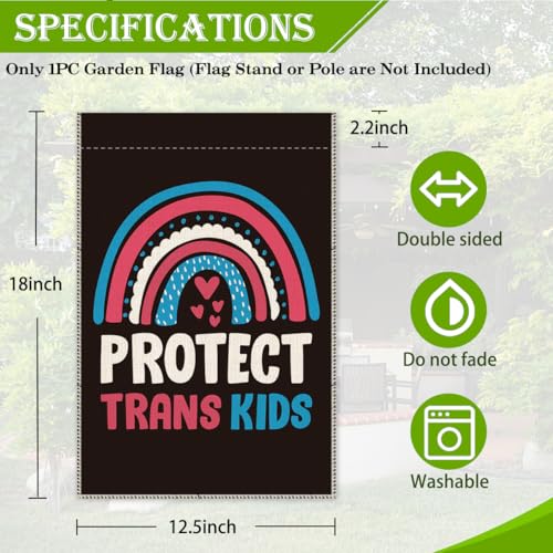 Bandera de jardín LGBTQ Hafhue exterior impermeable con impresión doble cara para patio 3