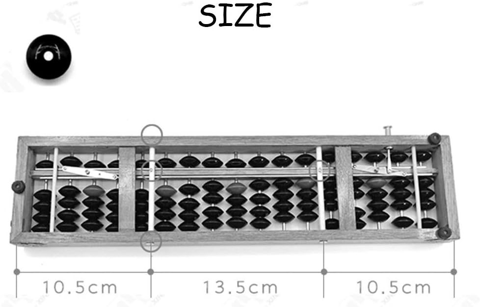 Counting Abacus Early Education Puzzle Abacus Pawnshop Multi-Function Abacus Bank Accounting Abacus (Color : White, Size : 35 * 8.8 * 2.2cm)