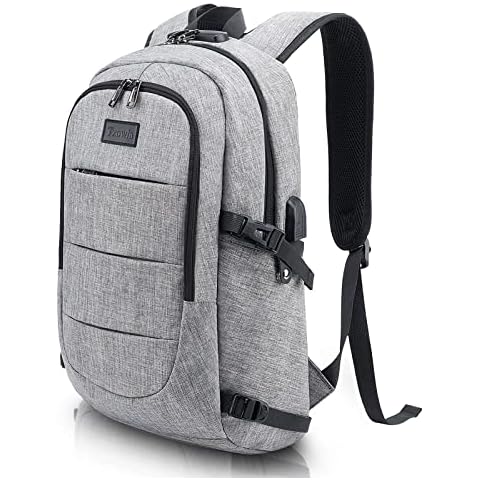 Laptop Backpack Water Resistant Anti-Theft Travel Bag with USB Charging Port and Lock 14/15.6 Inch Computer Business Backpacks for Women Men College School Student Gift,Bookbag Casual Hiking Daypack Cover
