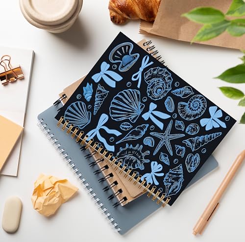 Carnet de notes à spirale Blue Coquette 14x21 cm pour journal - 5