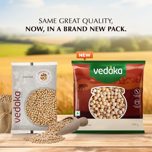 Image of Amazon Brand - Vedaka Premium White Peas, 500g