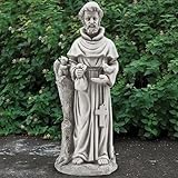 YOLENY St Francis Garden Statue Outdoor, 30.7' H Saint Francis of Assisi Statue Outside Religious Sculpture for Patio Decor