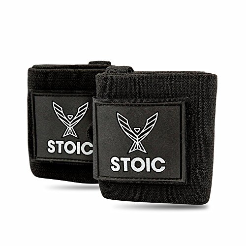 Stoic Wrist Wraps Weightlifting, Powerlifting, Cross Training, Bodybuilding With Thumb Loop. Professional Grade For Gym Workout, Men And Women Weight Lifting And Strength Training Black 18 Inch #TOP5