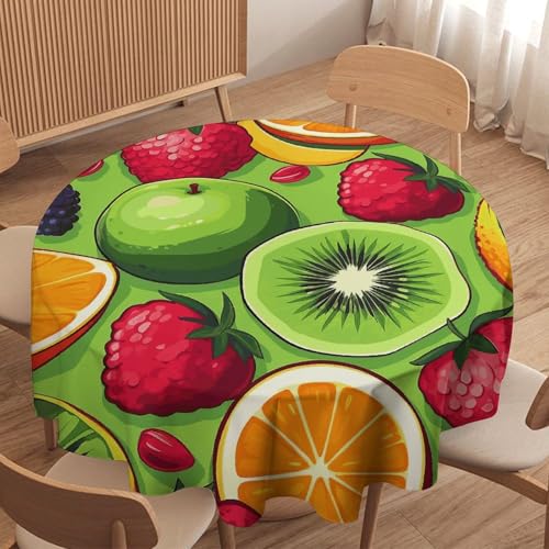 Nappe ronde lavable antitache pour table de Noël 177cm