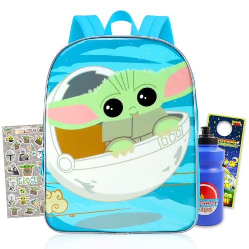 Mochila infantil Baby Yoda com mochila escolar de 38 cm + mais