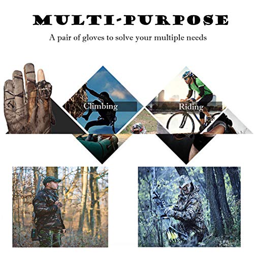 Camo Hunting Gloves Lightweight Pro Anti-Slip Shooting Gloves Breathable Full Finger/Fingerless Gloves Outdoor Hunting Camouflage Gear Archery Accessories For Turkey Deer Hunting Fishing Airsoft … #TOP5